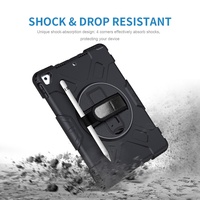 360 Dragonne rotative béquille étui pour tablette en Silicone personnalisé pour Ipad 10.2 9e 8e 7e génération étui pour tablette