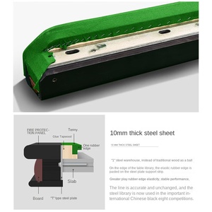 Bàn bida snooker 9ft kiểu Trung Quốc, chất liệu gỗ nguyên khối, bàn bida 9ft, bàn bida 4 trong 1, bàn bida có thể gấp gọn - Product Image 4