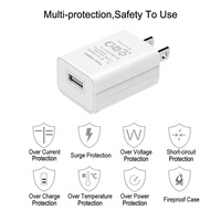 Chargeur de voyage japonais de qualité supérieure avec prise AC japonaise certifiée PSE, adaptateur secteur mural USB 5V 1A 5W pour téléphone portable, MP3, lecteur de jeux, GPS