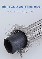 Tuyau d'arrivée d'eau tressé en acier inoxydable pour salle de bain et cuisine, pour chauffe-eau, eau chaude et froide, durable et facile à installer - Vente en gros pour fabricants