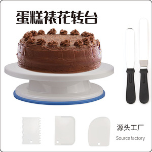 ชุดจานหมุนตกแต่งเค้ก 6 ชิ้น พร้อมไม้พายสำหรับทำขนมและตกแต่ง - Product Image 4