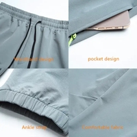 Homme Survêtement Jogging Stretch Fitness Running Slim Nylon Piste Gym Long Costume Tissu D'été Blanc Jogger Plus La Taille Hommes Pantalon