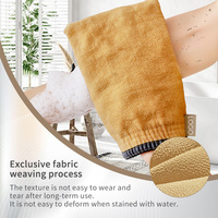 Gants de bain en viscose écologiques exfoliants marocains Kessa Hammam Mitt carré en nylon gants de gommage pour le corps