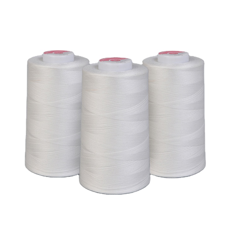 Ядро швейных ниток 40s/2 5000 ярд наличии высокая прочность White100 % полиэстер швейная машина 100% полиэстер полиэстровые окрашенная