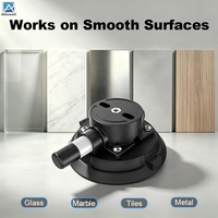 Ventouse à vide en nylon de 4,5 pouces, base en caoutchouc, pompe manuelle pour surfaces lisses
