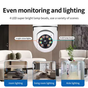 Panorama WLAN Kabellose <span class=keywords><strong>IP</strong></span> 1080P Kamera Nachtsicht PTZ Sicherheits-CCTV Innen-Glühbirnenkamera für Zuhause Baby- und Haustierüberwachung - Product Image 3