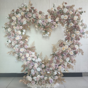 Wedding Arch Props Grid Heart-shaped Arch Wrought Iron Geometric Shelf Party Stage <b>Backdrop</b> Flower Arrangement Decoration <b>Frame</b> - Product Image 3