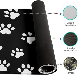 <span class=keywords><strong>Tapis</strong></span> <span class=keywords><strong>de</strong></span> <span class=keywords><strong>souris</strong></span> XXL surdimensionné à motif floral personnalisé, imperméable, antidérapant, avec bordure renforcée - Product Image 5
