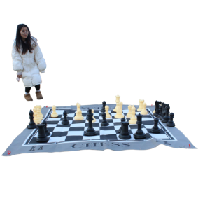 户外防水棋盘游戏国际象棋套装 6 英尺棋盘 塑料 10 英寸高棋子 国际象棋棋子 - Product Image 3