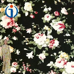 הגעה חדשה מותאם אישית פוליאסטר crinkle עלה דפוס פרחוני koshibo עבור שמלת hutterite - Product Image 1