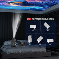 Projecteur LCD portable MINI 5G WIFI Android 11 200 ANSI Lumen, écran miroir intelligent, vidéo domestique Full HD 720P 4K