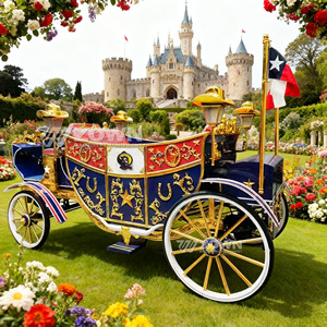 Double <b>Row</b> Open Royal Carriage <b>Used</b> As Photo Prop For Scenic Spots And Resort Projects - Product Image 5
