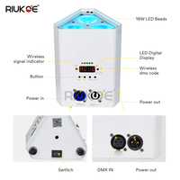 Projecteurs LED DJ Disco 3x18W RGBWA+UV 6-en-1 DMX avec télécommande IR sans fil, éclairage d'ambiance, 25 faisceaux, alimentés par batterie