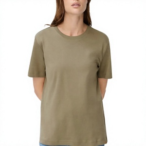 Oversized Summer <b>Top</b> <b>White</b> Crew Neck T-Shirts Trendy Street Style Casual Tee Women's Loose Fit Cotton T-Shirt - Product Image 1
