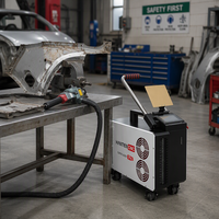Machine de décapage de peinture et de rouille au laser à fibre pulsée 200W 300W, portable, refroidissement par air, sans dommage pour la base, pour métal, pierre, bois