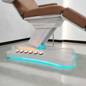 Table de massage électrique inclinable marron, lit de beauté esthétique, chaise de traitement facial, équipement de salon de spa - Product Image 3