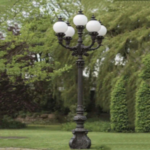 Lampes de jardin européennes décoratives en <span class=keywords><strong>fer</strong></span> forgé rétro, lampadaire, décoration, zones piétonnes, lanterne sur poteau - Product Image 2