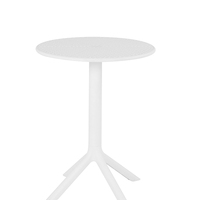 Table Bistro Ronde Noire Minimaliste Nordique à 3 Pieds pour Extérieur, Idéale pour Café, Jardin et Événements - Offre Spéciale