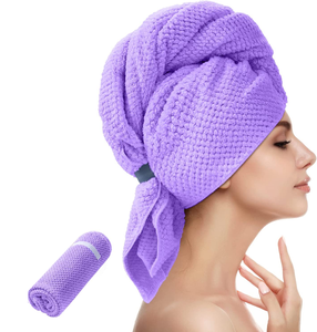 Grandes serviettes en microfibre pour <span class=keywords><strong>cheveux</strong></span> <span class=keywords><strong>bouclés</strong></span> pour femmes, <span class=keywords><strong>serviette</strong></span> de séchage rapide, turban - Product Image 6