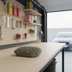 Guante de Microfibra Chenille Premium para Lavado de Autos, Antiarañazos, de Poliéster, Súper Absorbente, Suave, en Color Naranja, para el Cuidado del Automóvil - Product Image 6