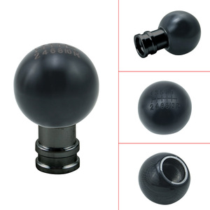 Auso-Racing Car Gear <b>Knob</b> 10-Speed Aluminum Round Universal <b>Shift</b> Lever Black And Silver - Product Image 4