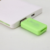 Lector de tarjetas Micro, adaptador de lector de tarjetas de memoria T-Flash, lector de tarjetas portátil para coche, Compatible con TF MICRO