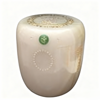 Urne funéraire en céramique émaillée de style chinois, imitation jade afghan, marbre et granit, blanc/vert/doré, pour la conservation des écritures, vente en gros