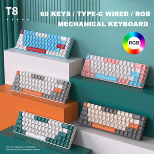 T8 108-Key Full Size RGB Backlit <b>Gaming</b> Mechanical Keyboard With USB Interface for Professional Gamers Mechanic Keyboard - Product Image 5