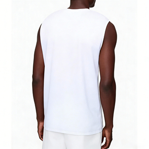 Canotte da Uomo di Lusso Senza Maniche con Collo a Costine, T-shirt Personalizzate in Cotone Organico al 100% per Streetwear - Product Image 2
