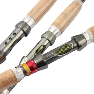 Canne à pêche ultra-courte en carbone ultra-dur avec poignée en métal, idéale pour la pêche en mer à courte portée - Product Image 5