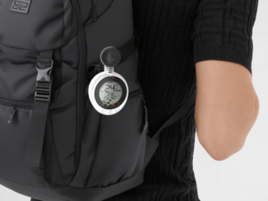 Thermomètre et hygromètre numériques sans fil avec écran LCD, moniteur d'indice de chaleur WBGT avec horloge, utilisation en intérieur, mesure de la température et de l'humidité - Product Image 2