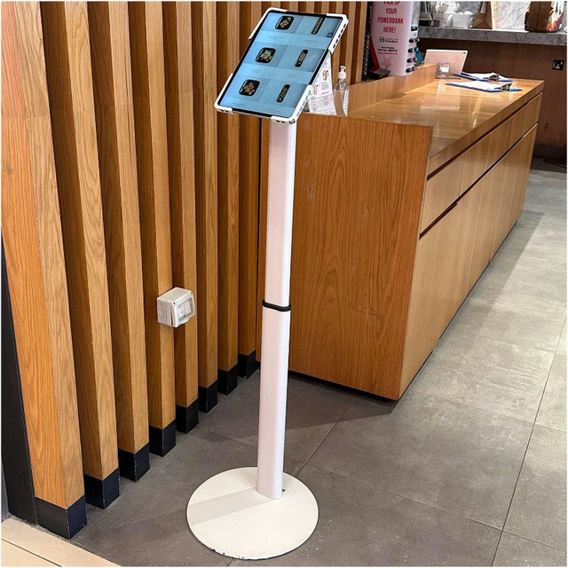 Secure Floor VESA Mount Stand for iPad Touch Screen Display Tablet Security Kiosk Factory Price Metal Material