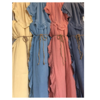 Ensemble de couette en coton à volants, nouveau vêtement en pierre de couleur unie