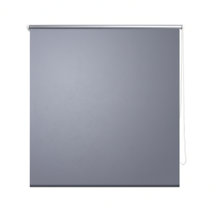 Persiana enrollable moderna opaca de 39.4x68.9 pulgadas, en tela gris, para ventana francesa con control de cuerda tipo escalera - Product Image 1