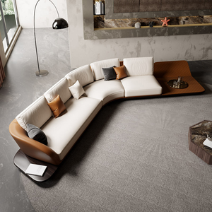 Juego <span class=keywords><strong>de</strong></span> sofás italianos ligeros <span class=keywords><strong>de</strong></span> lujo para sala <span class=keywords><strong>de</strong></span> estar, sofá <span class=keywords><strong>de</strong></span> esquina en forma <span class=keywords><strong>de</strong></span> L, sofá para Hotel, hogar, Villa - Product Image 3