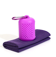 Serviette de sport rafraîchissante instantanée en microfibre douce et respirante avec logo personnalisé pour le yoga, la course et l'entraînement