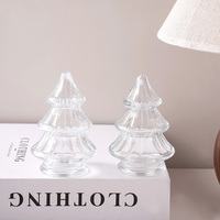 Porte-bougies en verre de luxe avec bordure dorée pour l'aromathérapie et la décoration de la maison pour les fêtes