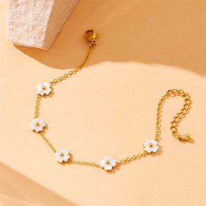European American Style Flower Jewelry <b>Set</b> Stainless Steel Necklace <b>Bracelet</b> Earrings Women's Party Accessories - Product Image 3