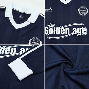 Camiseta de Fútbol Personalizable, Camiseta de Entrenamiento de Fútbol, Camiseta Deportiva Moderna, Camiseta de Fútbol Vintage con Parches - Product Image 6