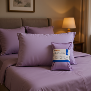 Juego de 2 Fundas de Almohada de Bambú Viscosa, Color Amatista, Certificación Oeko-Tex, para Uso Doméstico - Product Image 2