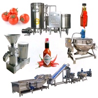 Automatische Industriële Ketchup Saus Productie Groentefruit Jam Maker Tomatenpuree Verwerkingslijn