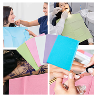 Bavoir dentaire imperméable 3 plis, coloré, confortable, jetable, pour tatouage et usage médical