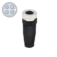 Connecteur industriel circulaire en plastique KRONZ M12 blindé, étanche IP67, 4/5 broches, mâle/femelle, pour capteur