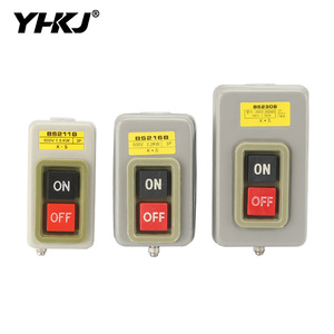 Pulsante di Controllo Alimentazione Interruttore Trifase a Ritenuta per Avvio Motore Pulsante a Pressione BS211B BS216 BS230 10A 380V Avvio Arresto ON-OFF - Product Image 1