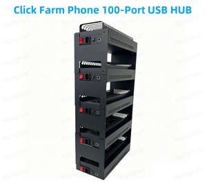กล่องคลิก 100 Phones Farm Box สำหรับ <span class=keywords><strong>iPhone</strong></span> 100 พอร์ต เมนบอร์ด USB HUB สำหรับงานฟาร์มมิ่งคลิก ถ่ายโอนข้อมูลอุตสาหกรรม กล่องบรรจุภัณฑ์แบบกำหนดเอง - Product Image 2