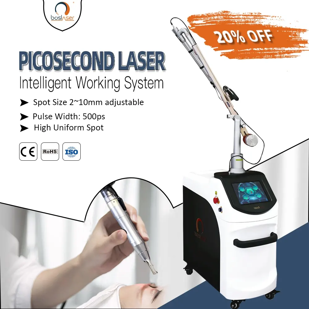 Picosegundos-máquina láser 1064 2 en 1, dispositivo de eliminación de tatuajes Pico
