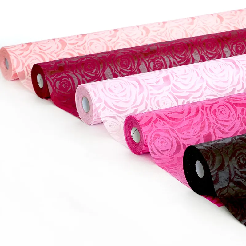 Корейская Цветочная дешевая тканевая обертка для цветов, полипропиленовая тисненая водонепроницаемая упаковочная бумага для цветов