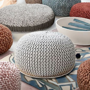 Otomana de Diseño Moderno Personalizada, Hecha a Mano con Cuerda Tejida de Algodón, Florero de Piso Móvil de Tela Tejida para Muebles del Hogar, Mesas y Sillas - Product Image 3