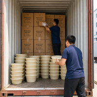 Conteneur à amidon rond robuste de 1250 ml pour la restauration, bol bento jetable biodégradable