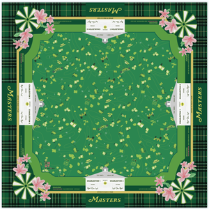 Tapete de Golf Moderno y Lujoso, Diseño Mahjong Line Masters, Patrón Floral a Cuadros Verde, Terciopelo Antideslizante, Duradero, Ecológico, Tapete de Mesa Americano - Product Image 1